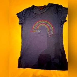 BEBE MEDIUM SHORT SLEEVE ROYAL BLUE TOP